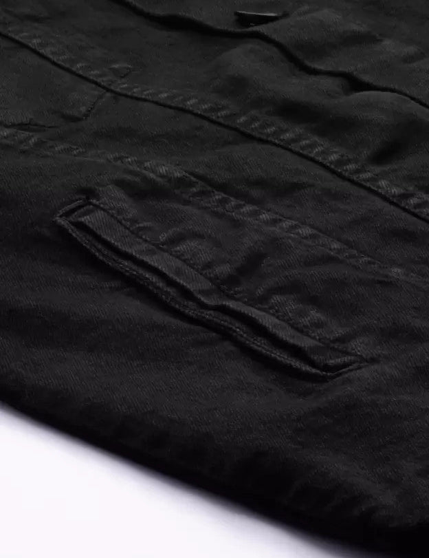 KOTTY Full Sleeve Solid Men Denim Jacket 