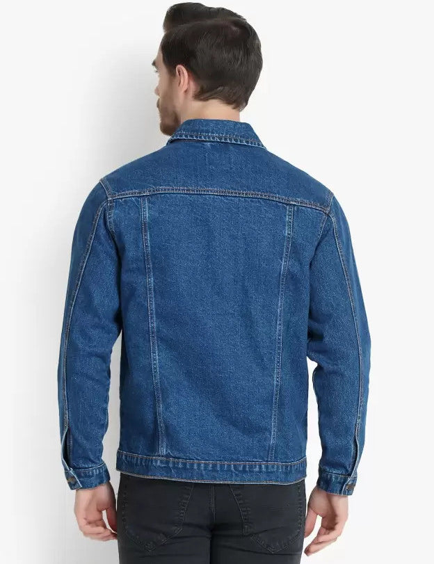 KOTTY Full Sleeve Solid Men Denim Jacket 