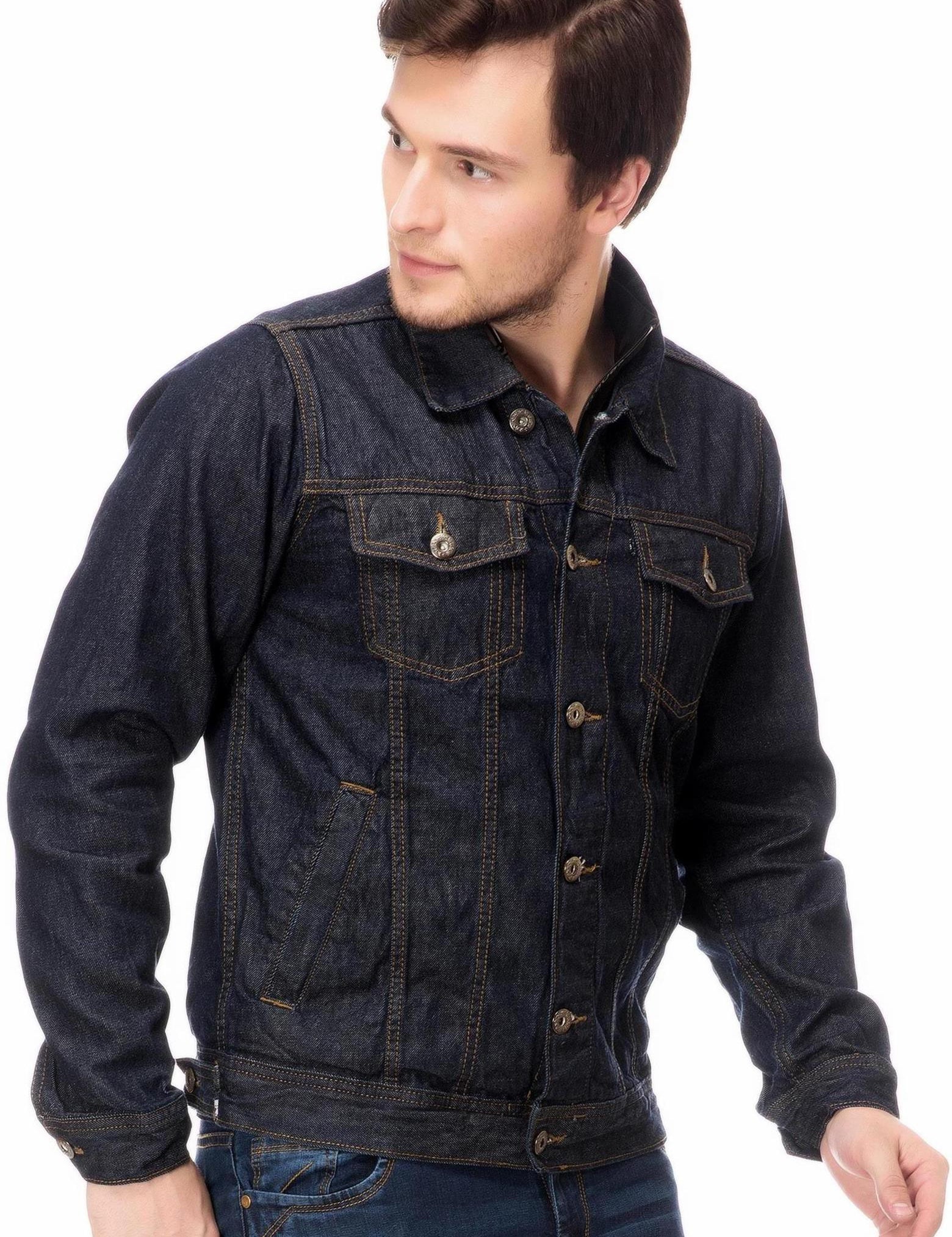 KOTTY Full Sleeve Solid Men Denim Jacket 