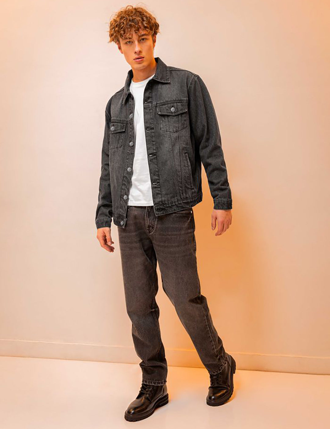 KOTTY Full Sleeve Solid Men Denim Jacket 