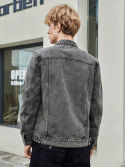 KOTTY Full Sleeve Solid Men Denim Jacket 
