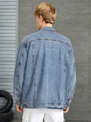 KOTTY Full Sleeve Washed Men Denim Jacket 