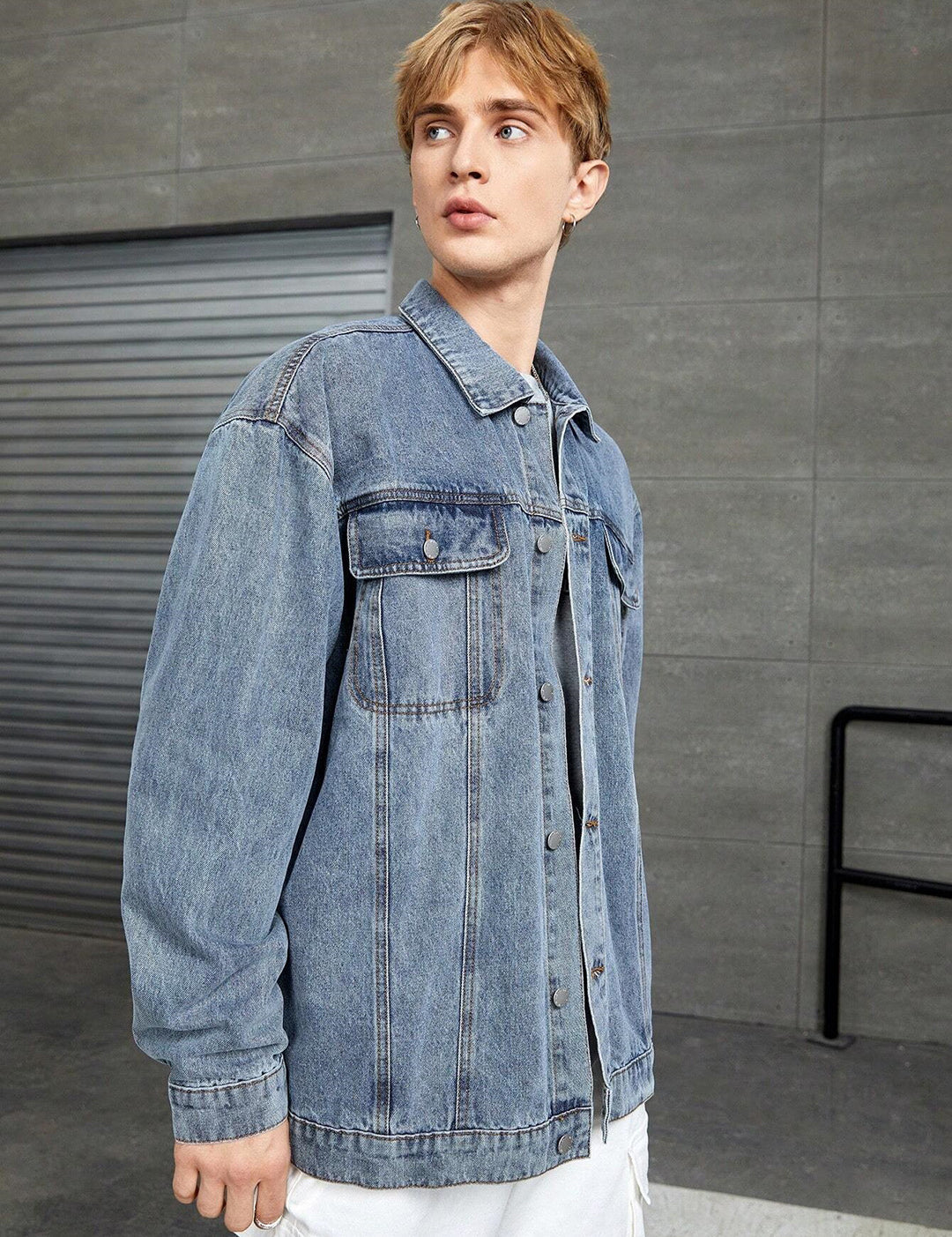 KOTTY Full Sleeve Washed Men Denim Jacket 