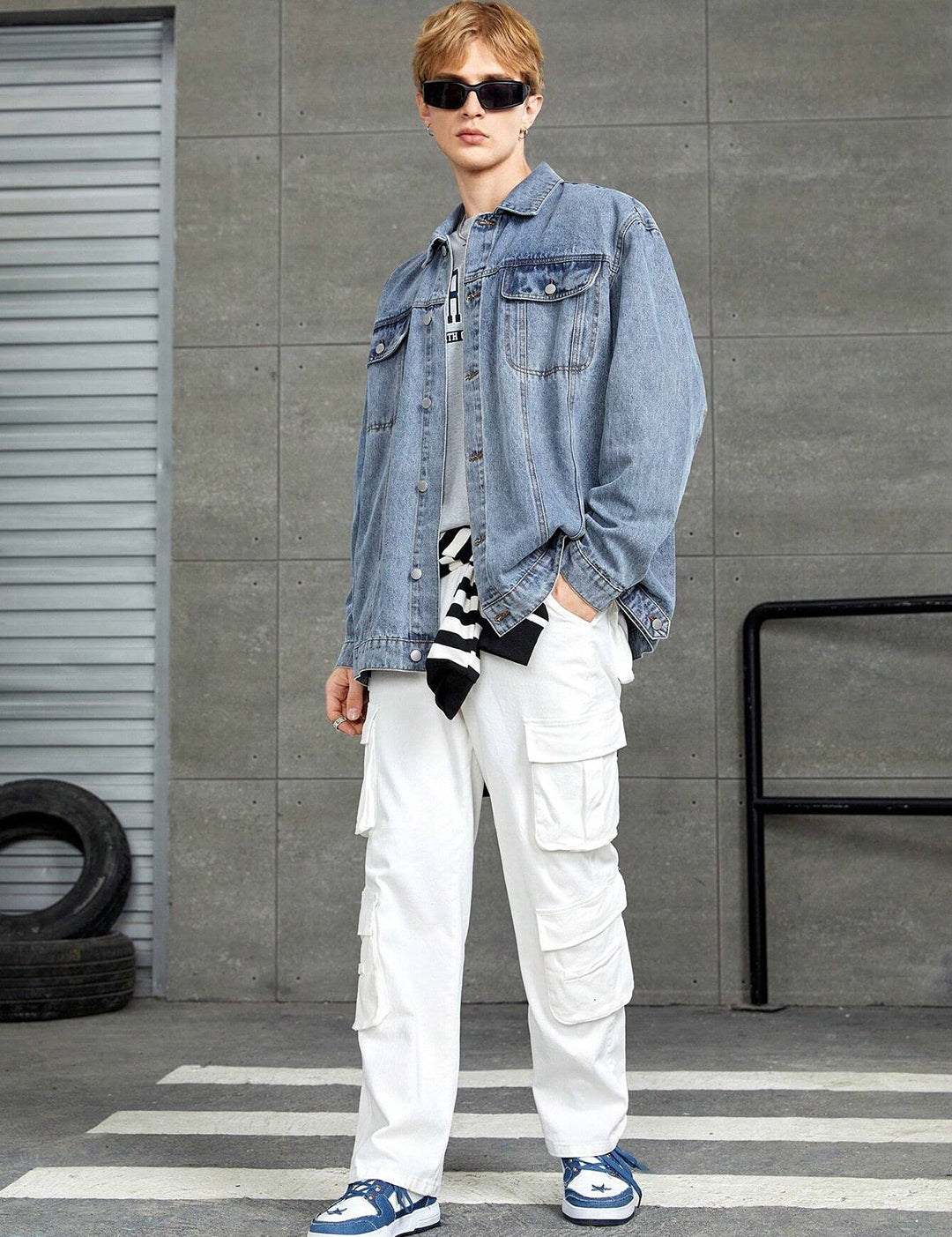 KOTTY Full Sleeve Washed Men Denim Jacket 