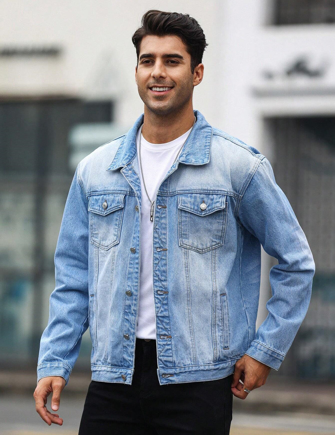KOTTY Full Sleeve Washed Men Denim Jacket 