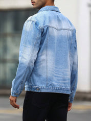 KOTTY Full Sleeve Washed Men Denim Jacket 
