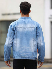 KOTTY Full Sleeve Washed Men Denim Jacket 