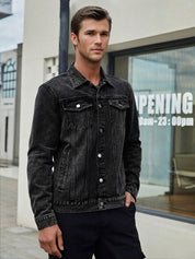 KOTTY Full Sleeve Solid Men Denim Jacket 