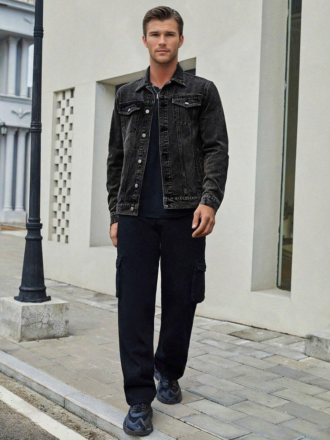 KOTTY Full Sleeve Solid Men Denim Jacket 