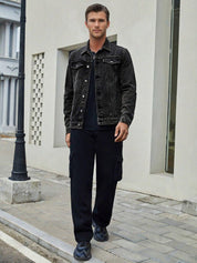 KOTTY Full Sleeve Solid Men Denim Jacket 