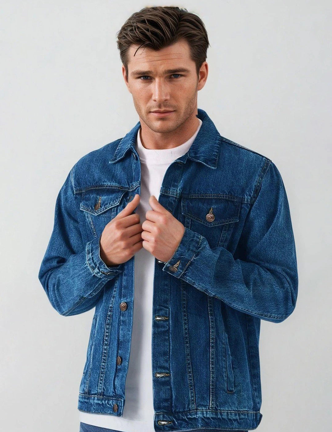 KOTTY Full Sleeve Solid Men Denim Jacket 