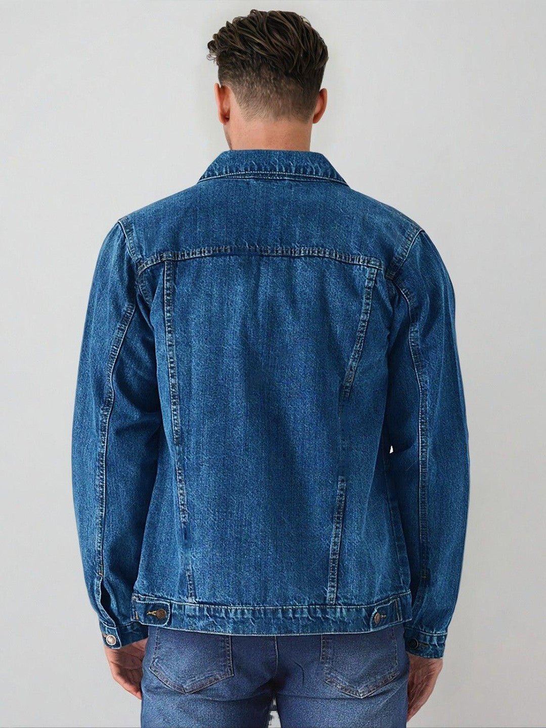 KOTTY Full Sleeve Solid Men Denim Jacket 