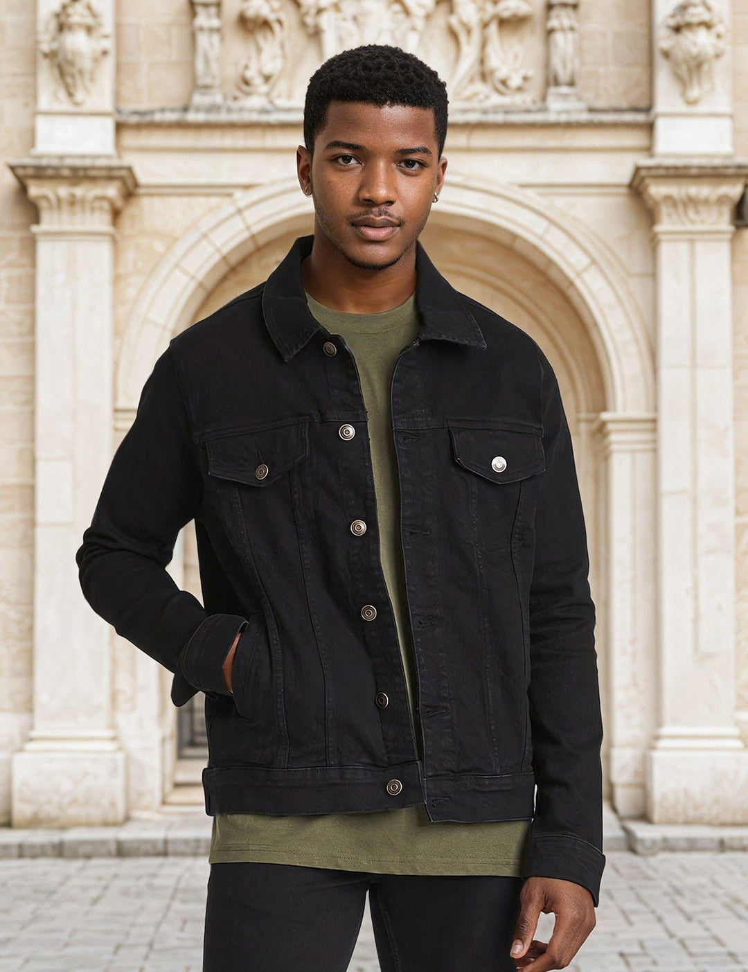 KOTTY Full Sleeve Solid Men Denim Jacket 