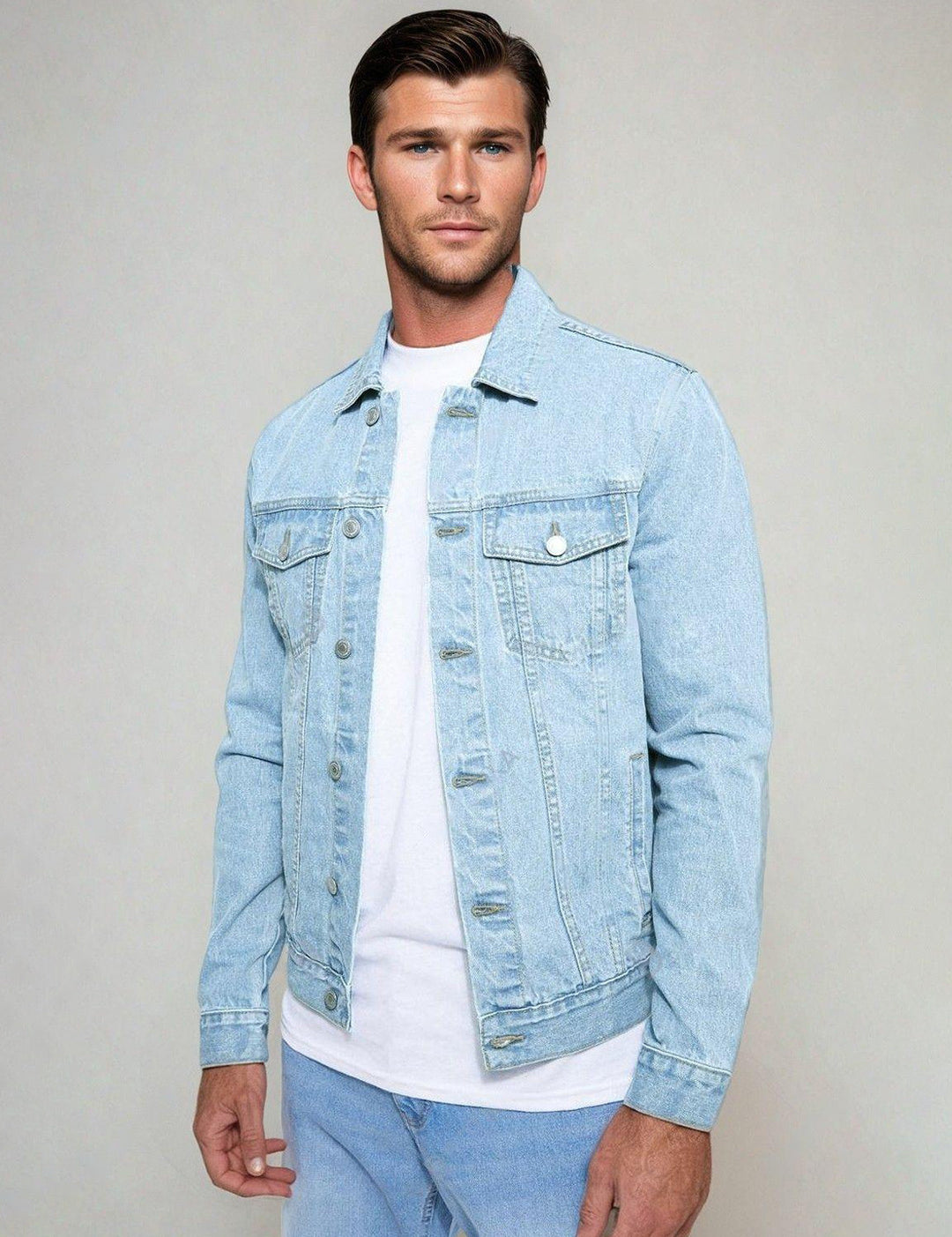 KOTTY Full Sleeve Solid Men Denim Jacket 