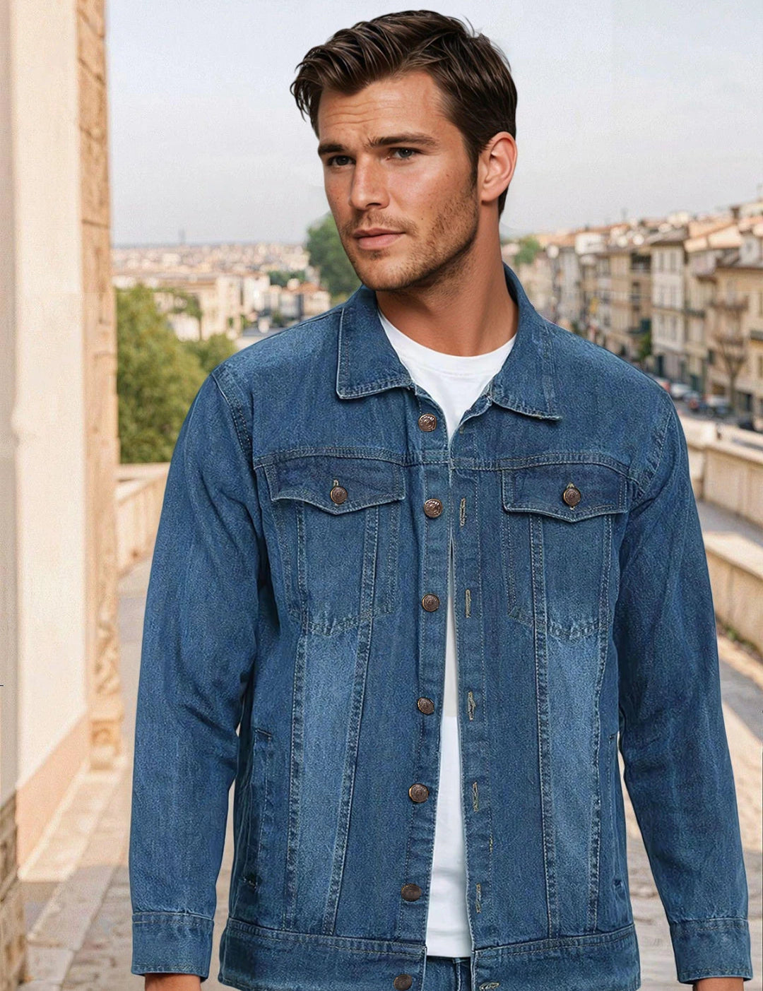 KOTTY Full Sleeve Solid Men Denim Jacket 