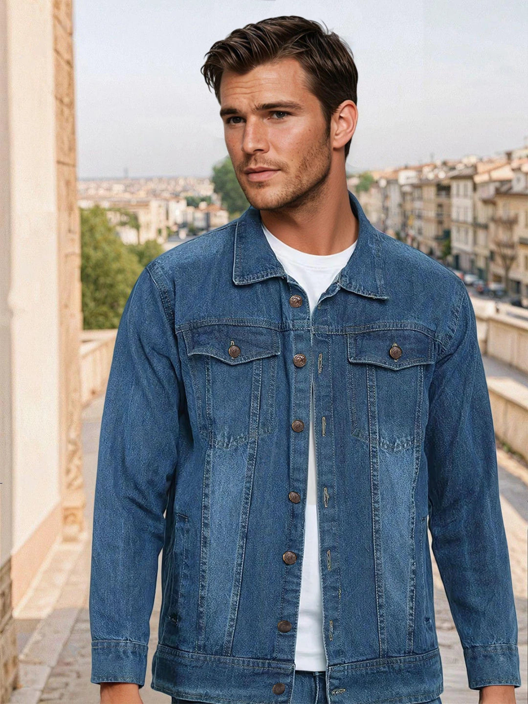 KOTTY Full Sleeve Solid Men Denim Jacket 