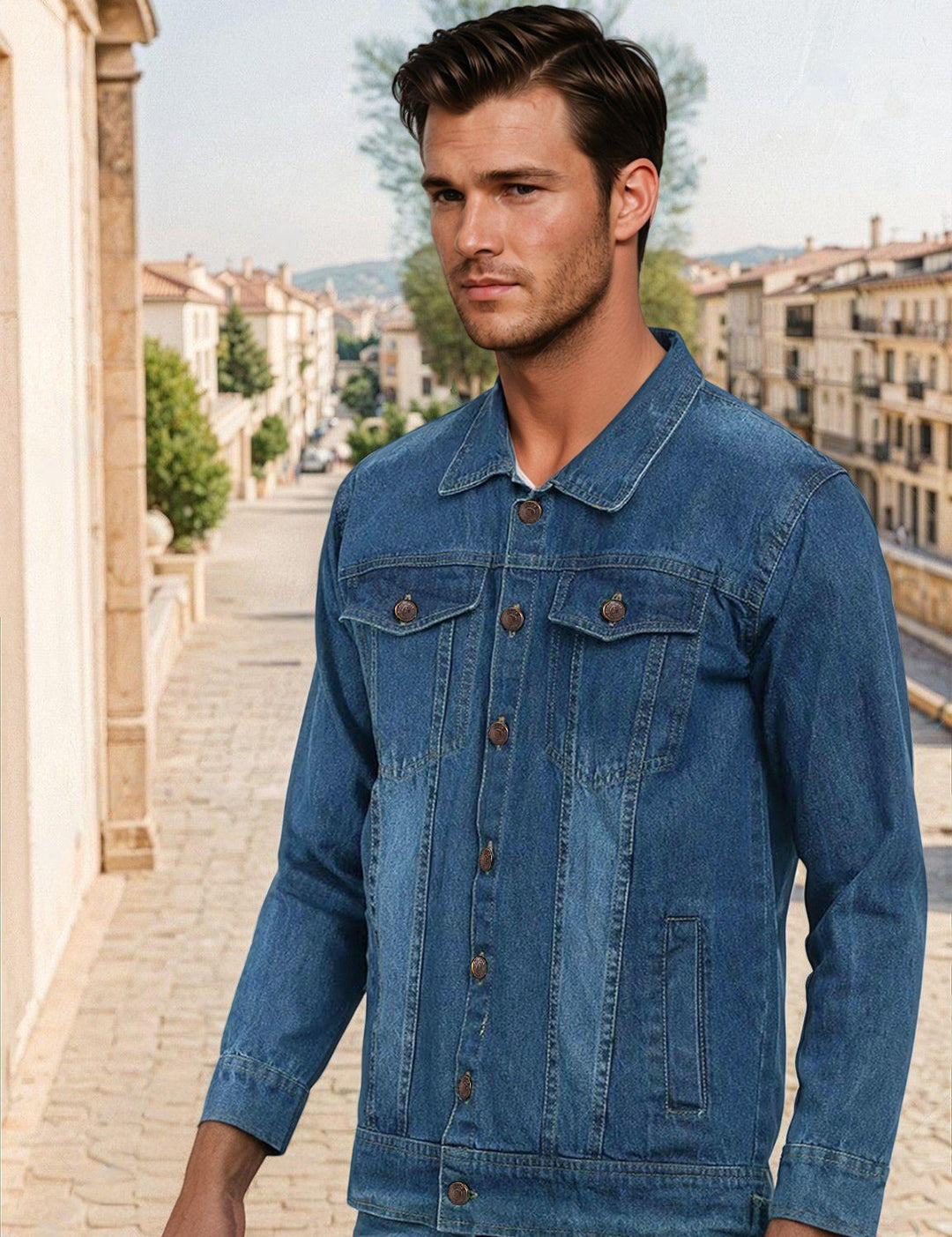 KOTTY Full Sleeve Solid Men Denim Jacket 