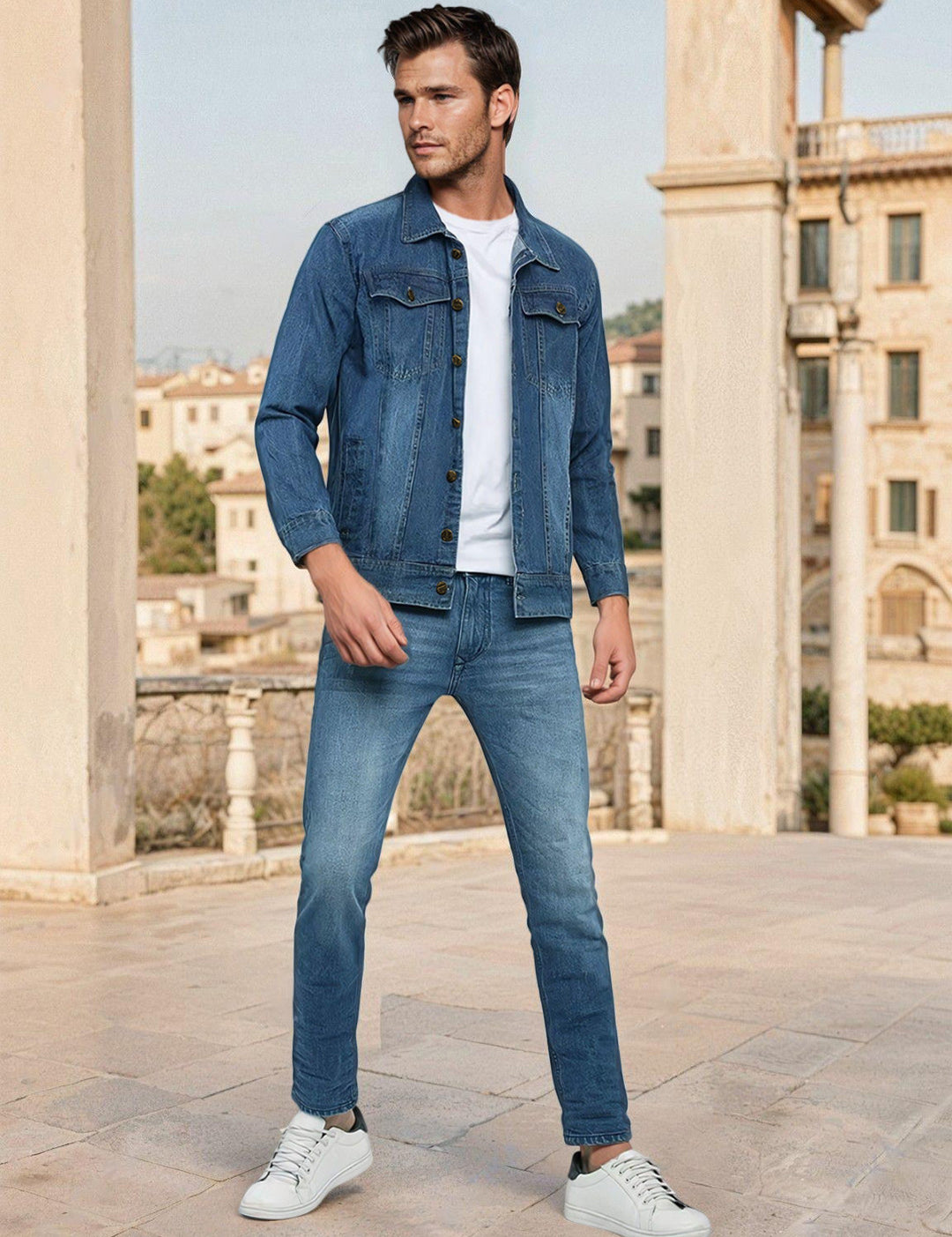 KOTTY Full Sleeve Solid Men Denim Jacket 