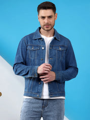 KOTTY Full Sleeve Solid Men Denim Jacket 