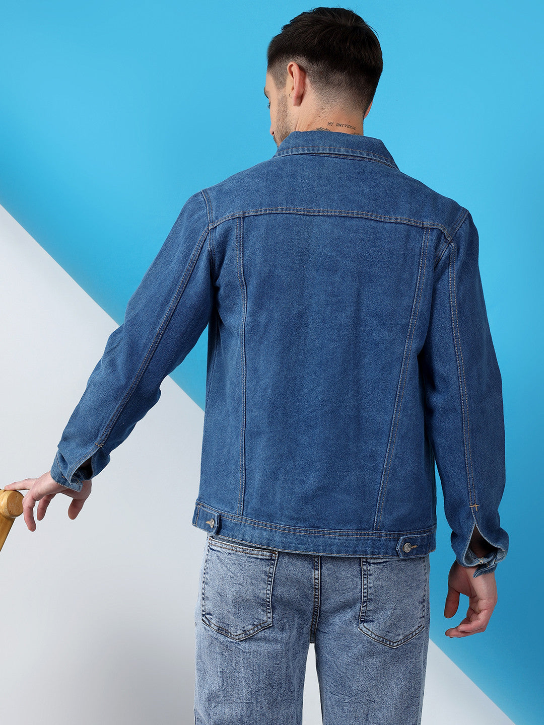 KOTTY Full Sleeve Solid Men Denim Jacket 