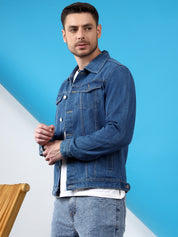 KOTTY Full Sleeve Solid Men Denim Jacket 