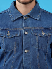 KOTTY Full Sleeve Solid Men Denim Jacket 