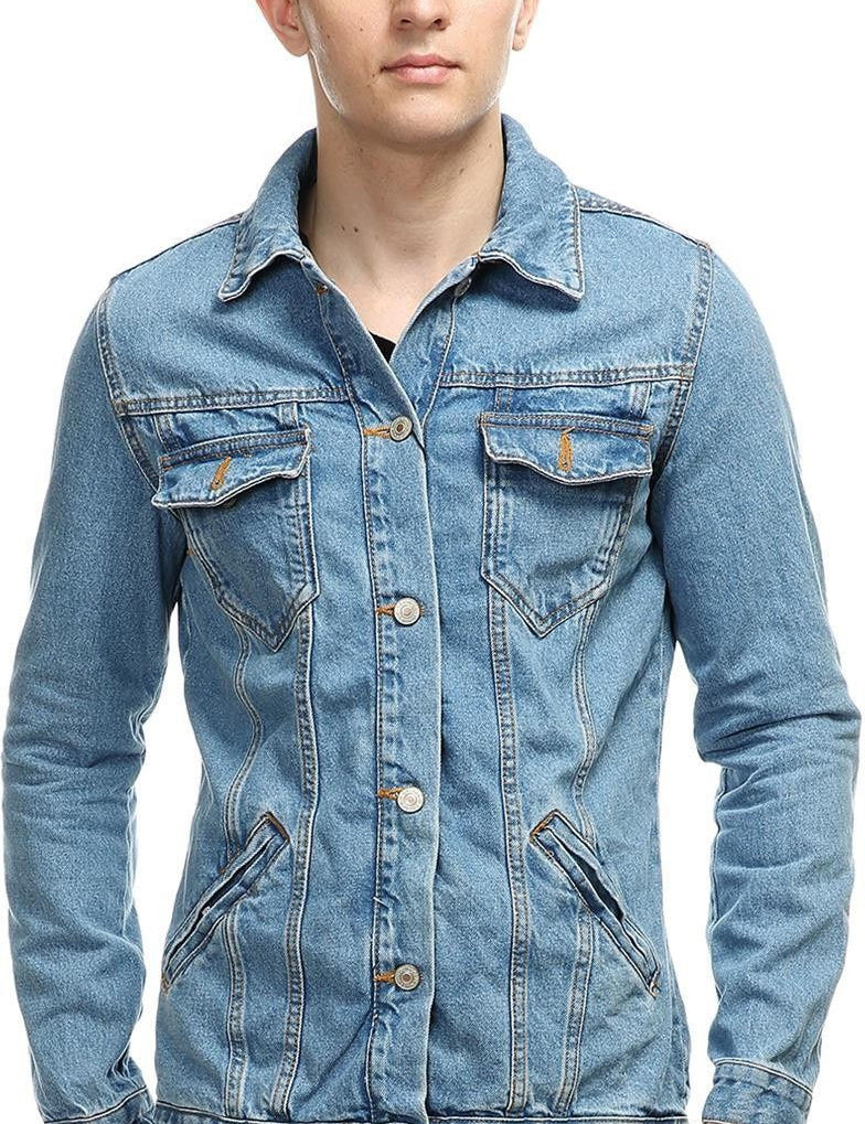 KOTTY Full Sleeve Solid Men Denim Jacket 