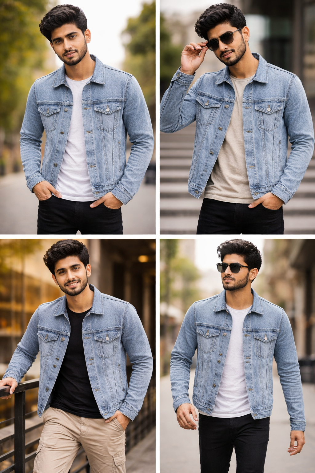 Men's Light Wash Classic Fit Denim Trucker Jacket