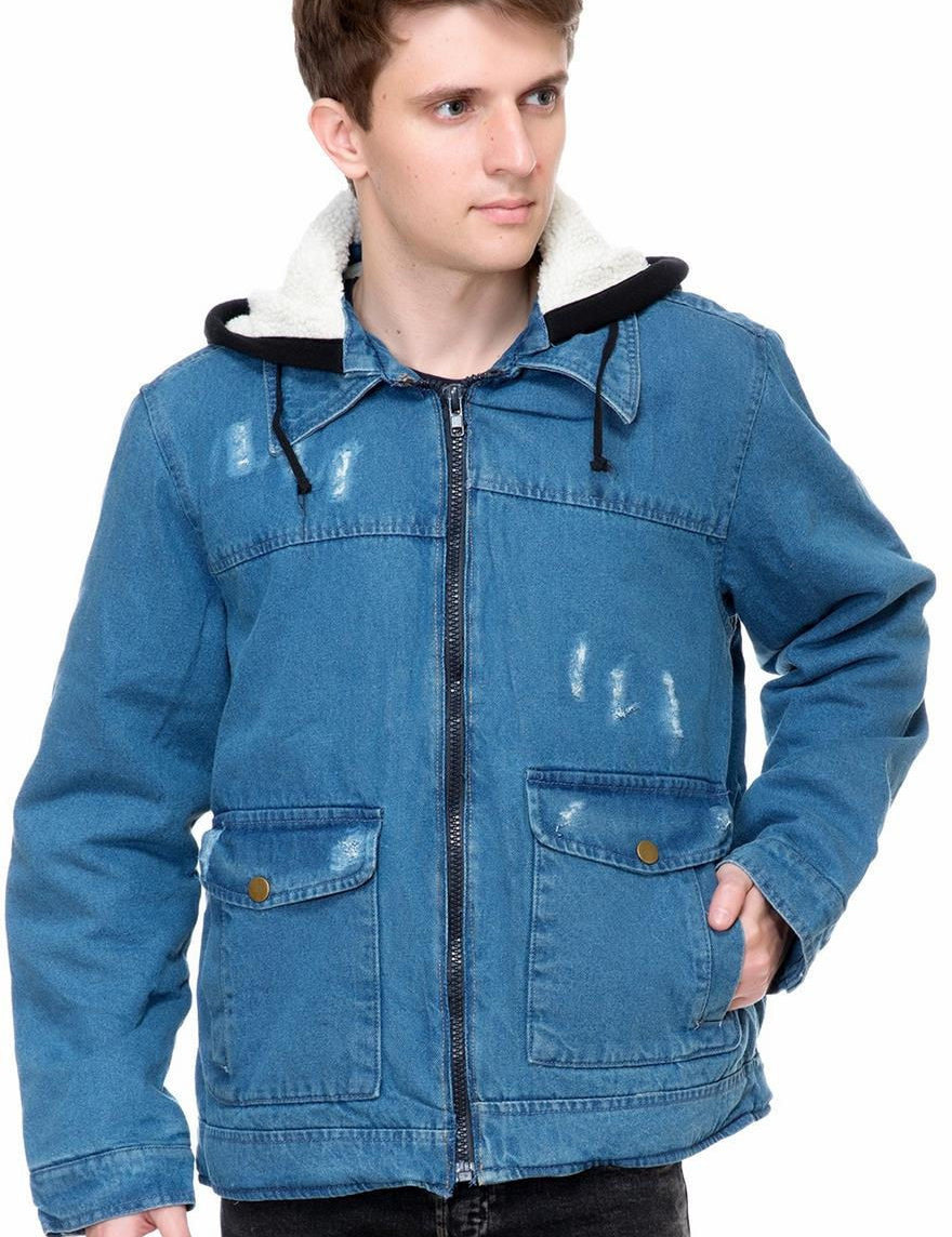 KOTTY Full Sleeve Solid Men Denim Jacket 
