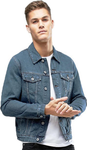 KOTTY Full Sleeve Solid Men Denim Jacket 