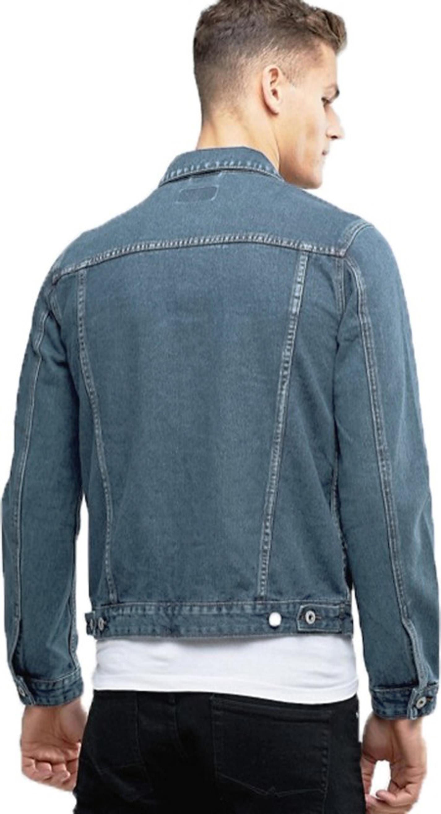 KOTTY Full Sleeve Solid Men Denim Jacket 