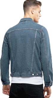 KOTTY Full Sleeve Solid Men Denim Jacket 