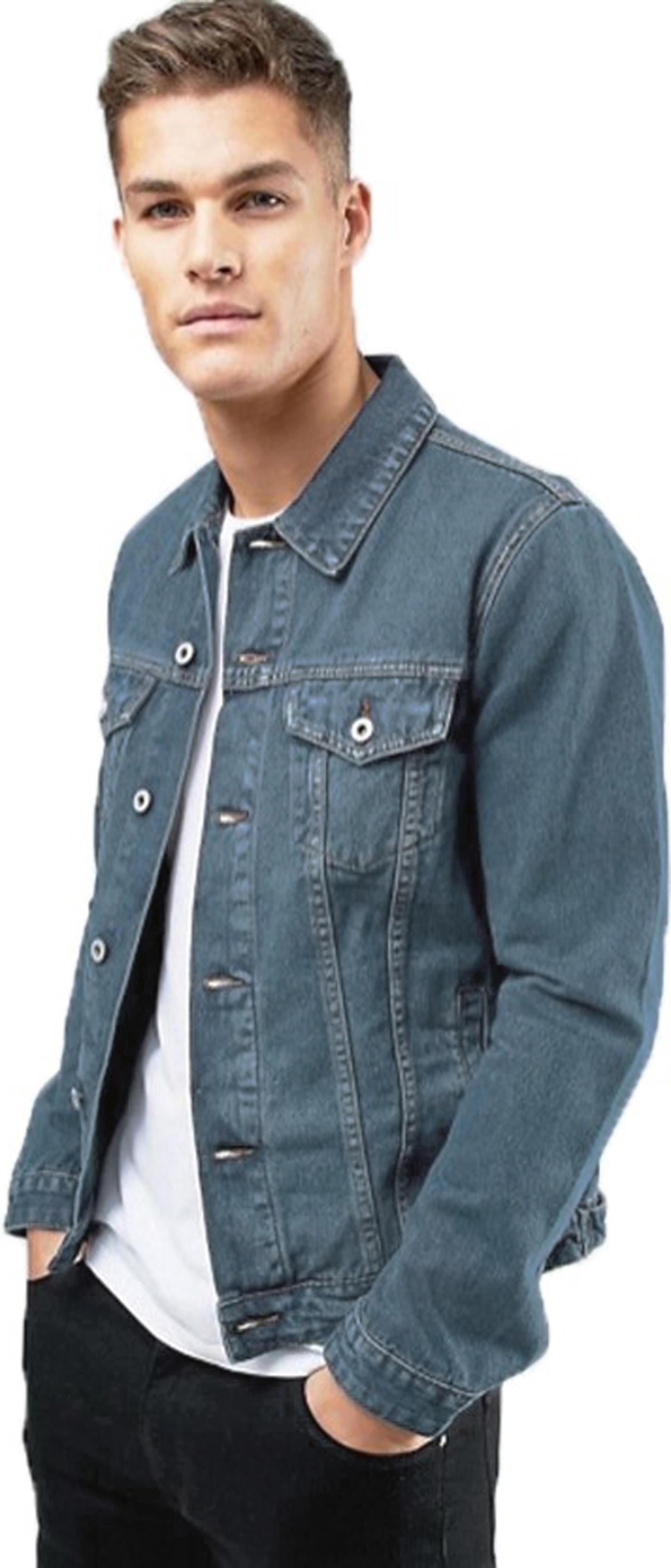 KOTTY Full Sleeve Solid Men Denim Jacket 