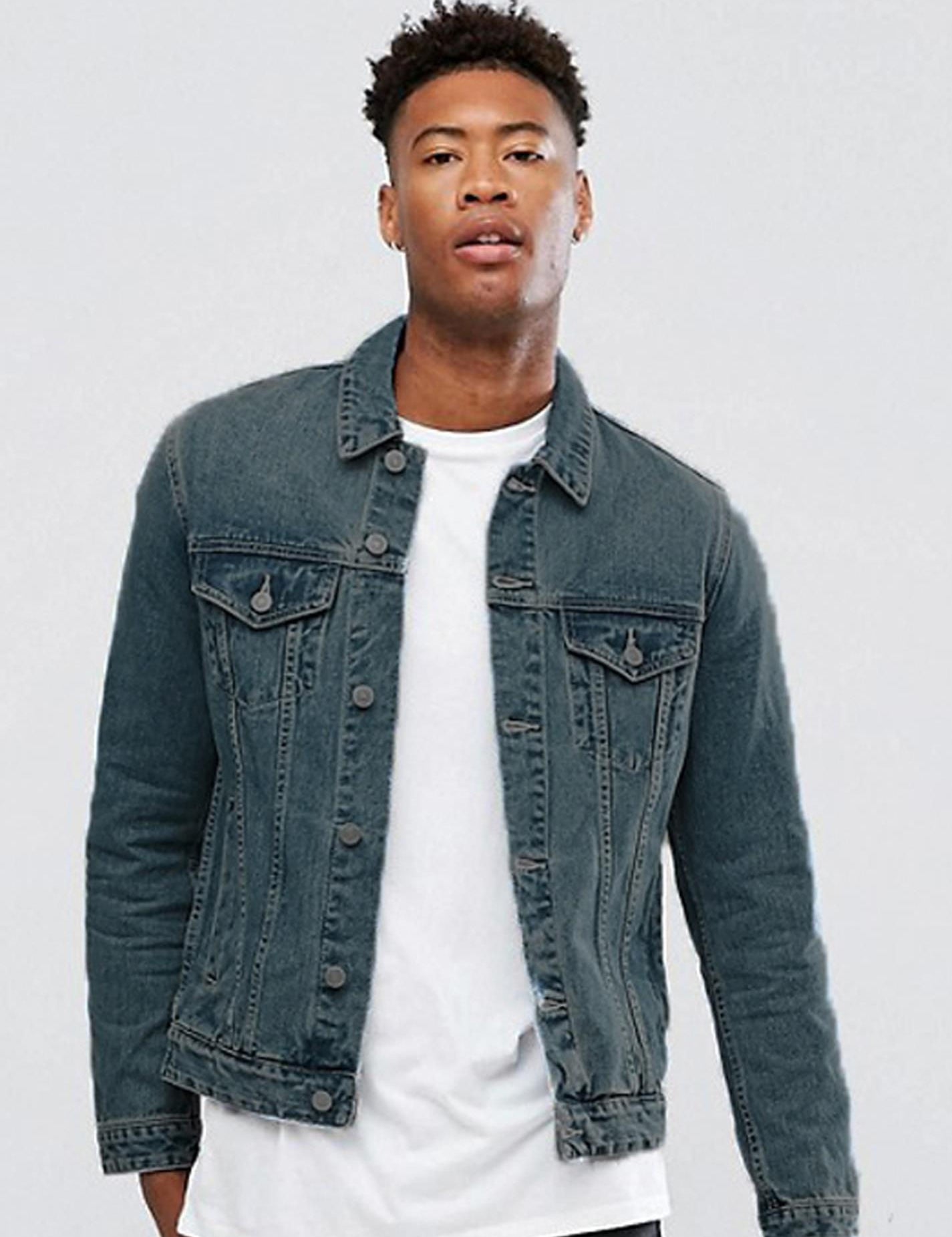 KOTTY Full Sleeve Solid Men Denim Jacket 