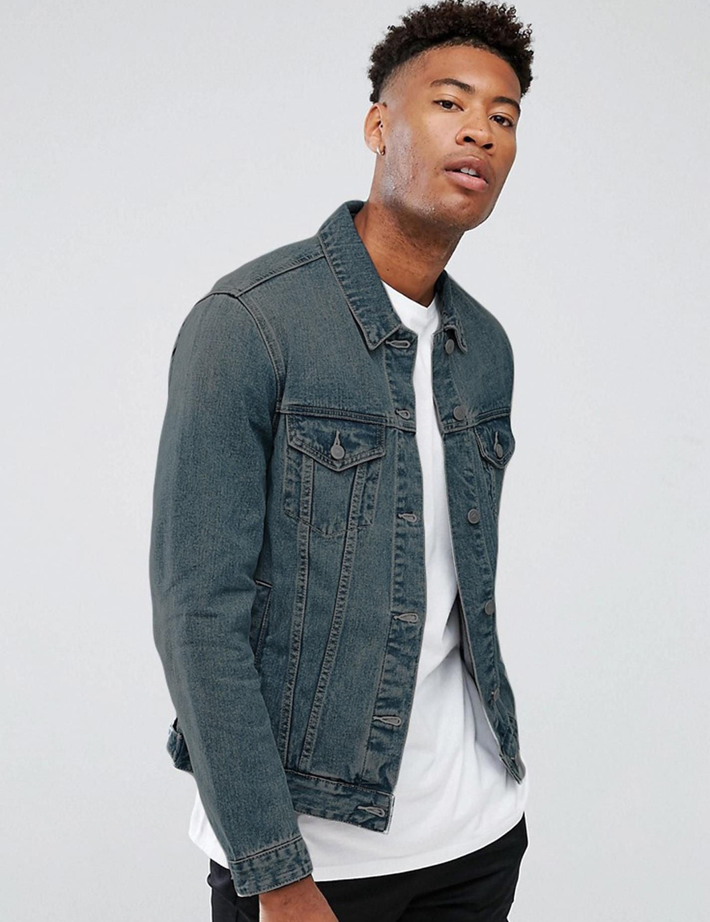 KOTTY Full Sleeve Solid Men Denim Jacket 