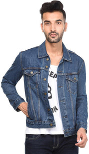 KOTTY Full Sleeve Solid Men Denim Jacket 