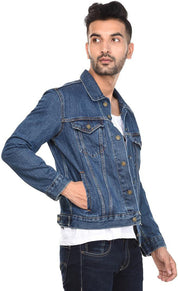 KOTTY Full Sleeve Solid Men Denim Jacket 