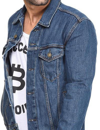 KOTTY Full Sleeve Solid Men Denim Jacket 