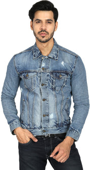 KOTTY Full Sleeve Solid Men Denim Jacket 