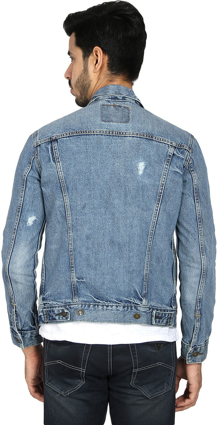 KOTTY Full Sleeve Solid Men Denim Jacket 