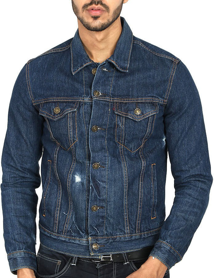 KOTTY Full Sleeve Solid Men Denim Jacket 