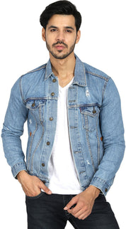 KOTTY Full Sleeve Solid Men Denim Jacket 