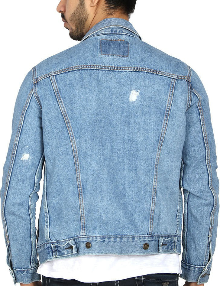KOTTY Full Sleeve Solid Men Denim Jacket 