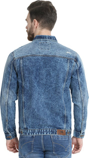 KOTTY Full Sleeve Washed Men Denim Jacket 