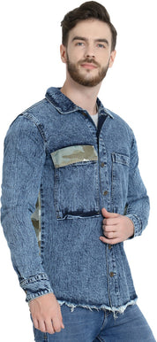 KOTTY Full Sleeve Washed Men Denim Jacket 