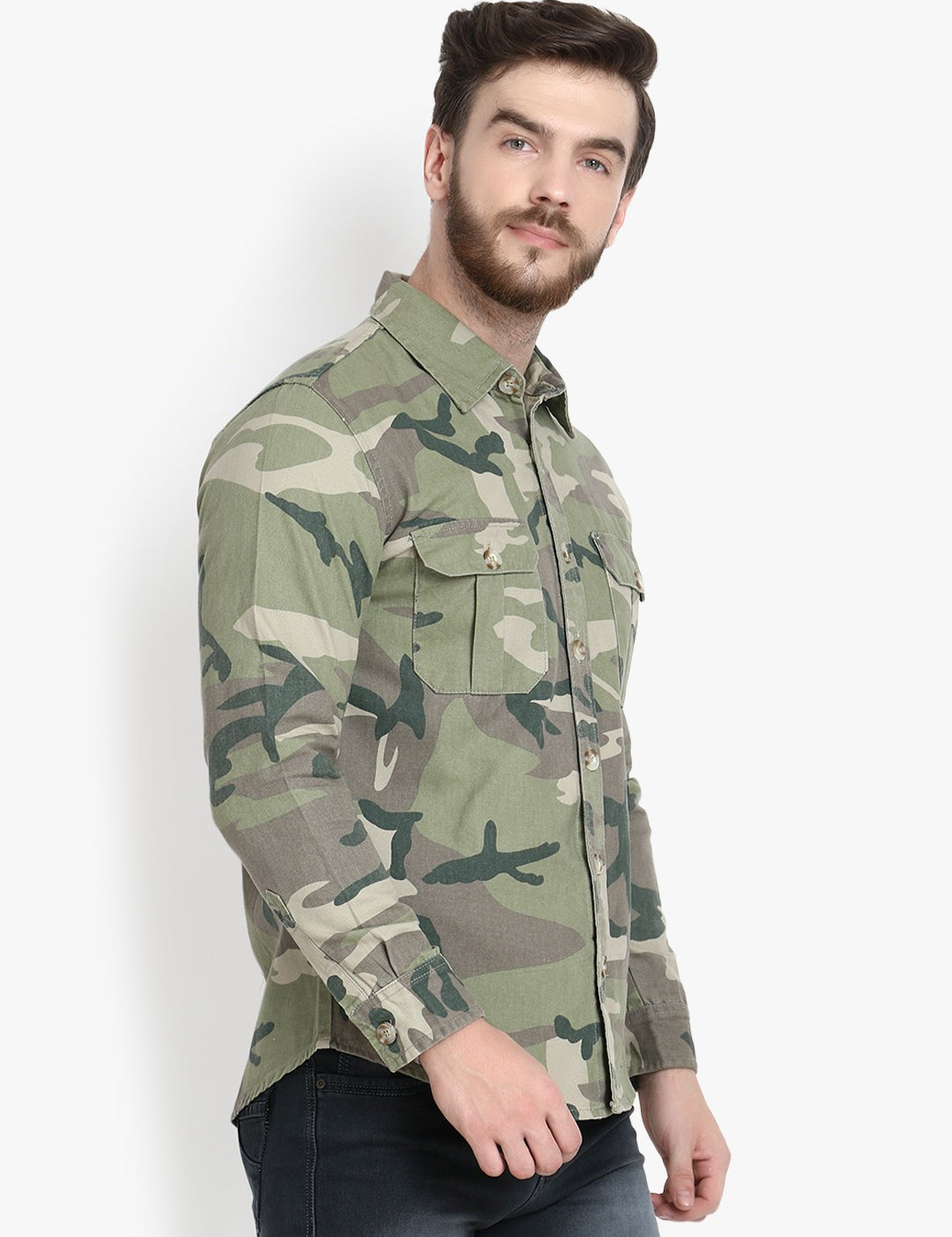 KOTTY Full Sleeve Printed Men Denim Jacket 