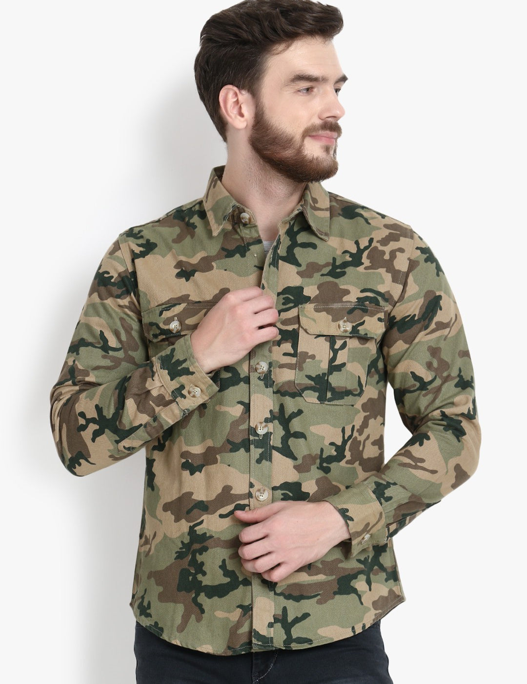 KOTTY Full Sleeve Printed Men Denim Jacket 