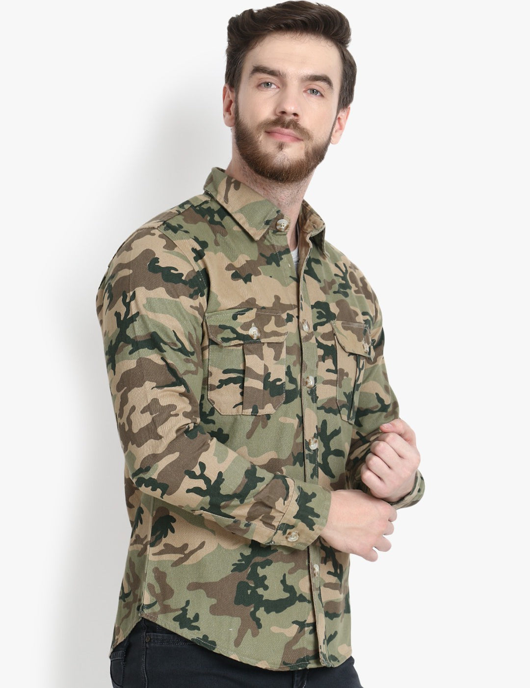 KOTTY Full Sleeve Printed Men Denim Jacket 