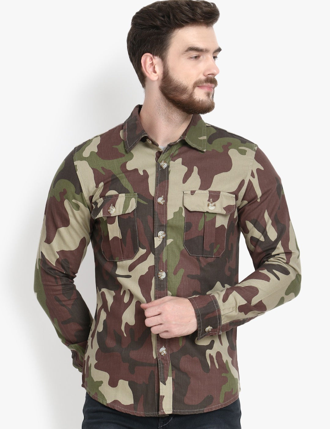 KOTTY Full Sleeve Printed Men Denim Jacket 