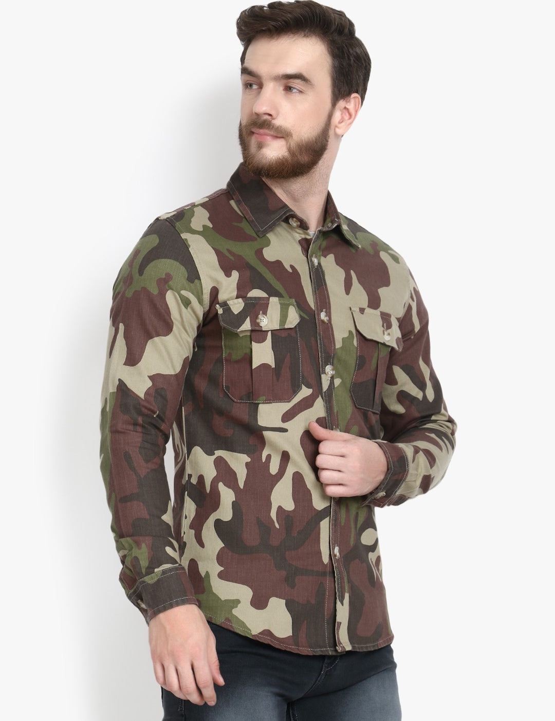 KOTTY Full Sleeve Printed Men Denim Jacket 